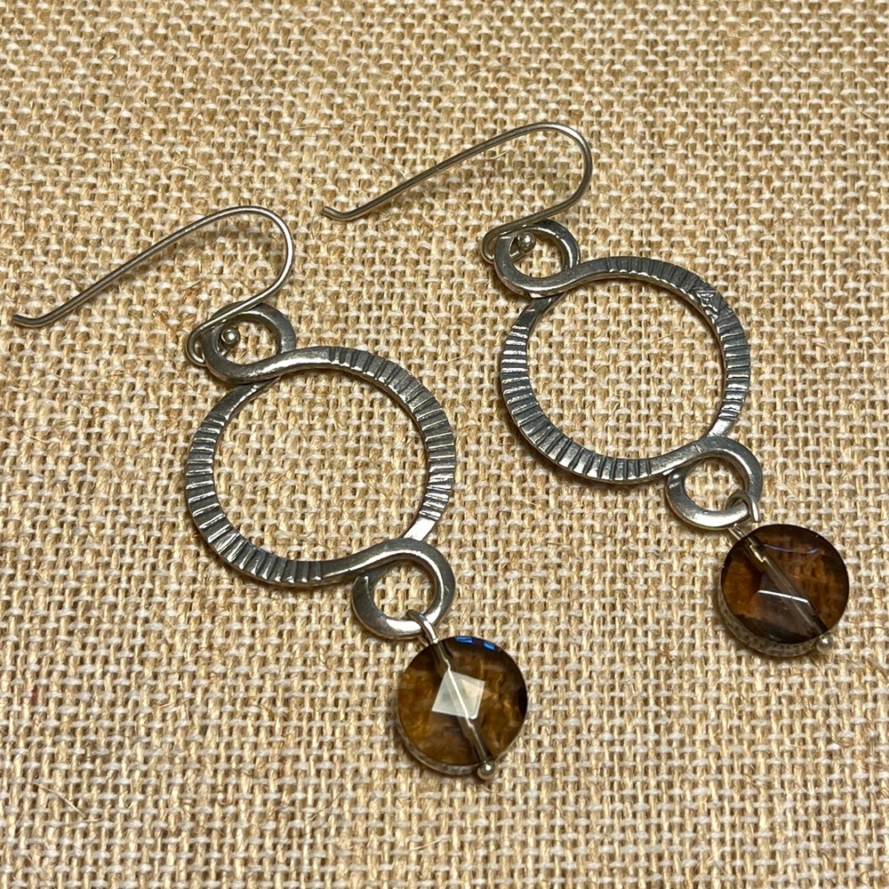 Silpada Smokey Quartz Drop Earrings